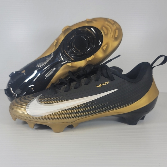 Men's Size 8 Nike Vapor Speed 3 Football Shoes Cleats Black Gold FB3303-003
